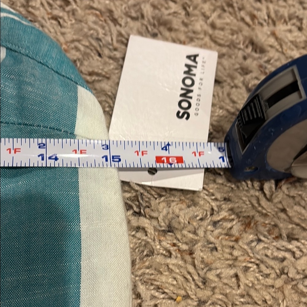 Sonoma Teal and White Striped Midi Sundress - Picture 8 of 8